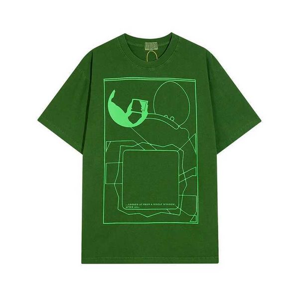 T-shirts masculins Green Tie-dye cavémpe C.E T-shirt imprimé de haute qualité 1 1 Tops pour hommes.