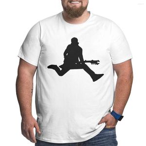 Heren t shirts gitaar man katoen oversized big tall t-shirt vader zomer zomer korte mouw plus size tops tee tx6367