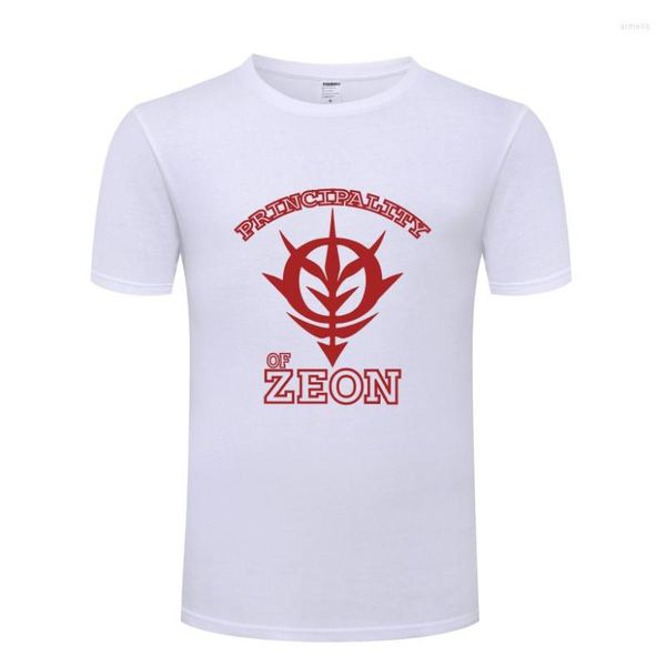 Hommes t-shirts Gundam principauté de Zeon Anime T-Shirt chemise hommes 2023 à manches courtes col rond coton haut décontracté t-shirt