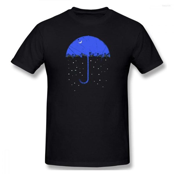 Camisetas para hombre, camiseta informal de manga corta básica R148 con paraguas para chicos, talla europea