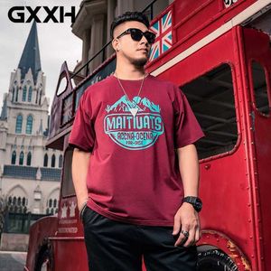 Camisetas para hombre GXXH Big Men's Fashion Brand Fat Guy Plus Size XXL-7XL Camiseta estampada de manga corta 140 kg Busto de verano 138 CM Tops sueltos Camiseta Hombre L230715