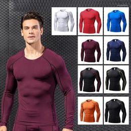 T-shirts pour hommes Gym Fitness Vêtements Compression Polyester Wear Mma Bjj Rash Guard T-shirt en gros avec logo personnalisé pour hommes