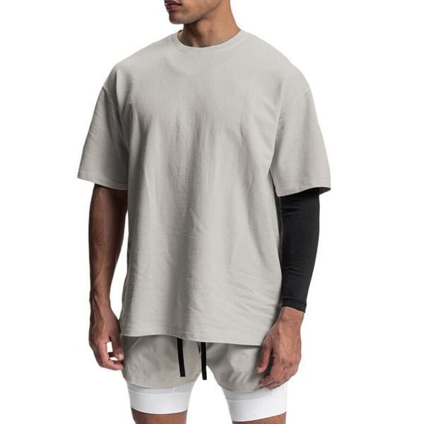 T-shirts pour hommes Gym Mens Muscleguys Shirt Fitness T-Shirt Vêtements Coton Sweat À Manches Courtes Sports Casual Tees Tops