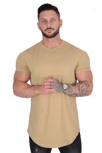 Men's T-Shirts Gym T-shirt Men Short sleeve Cotton T-shirt Casual blank Slim t shirt Male Fitness Bodybuilding Workout Tee Tops Summer clothing 230420