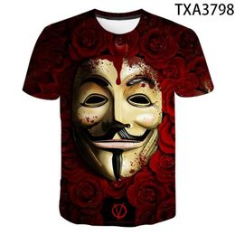 Heren t shirts hacker masker 3d print t-shirt mannen vrouwen kinderen zomers korte mouw casual t-shirt grappige jongen meisje kinderen tops cool streetwear