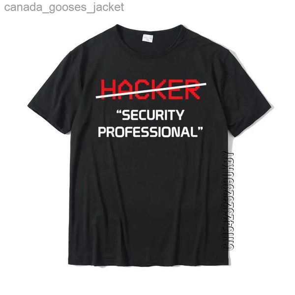 Camisetas para hombres Hacker Seguridad Profesional Programador divertido Regalo Camiseta Algodón Verano Tops Camiseta Moda Hombres Top Camisetas Normal L231208