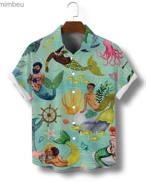 T-shirts hommes Haiian 3D peinture à l'huile impression géométrique haut à manches courtes pour vêtements à la mode pour hommes été plage vacances décontracté chemisel240111