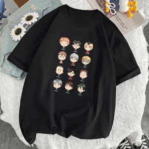 T-shirts pour hommes Haikyuu Kageyama Tobio Anime Man Shirt Lâche Casual Manches courtes Noir Marque de mode 2022 Haruku Crewneck Camisetas