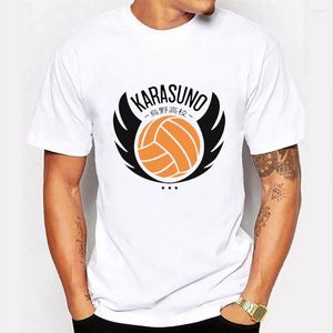 Heren t shirts haikyuu karasuno volleybal club middelbare school t-shirts zomer shirt mannen extra grote short mouw tees round nek tops