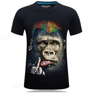 T-shirts voor heren Haikyuu Nieuwe trendy Play Play Men's T-shirt 3d geprint dier grappige aap t-shirt korte mouw leuke pot buikontwerp top shirt m-5xl pdd