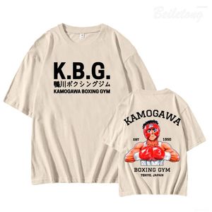 Mannen T Shirts Hajime Geen Ippo Kamogawa Boksen Gym Puur Katoen EU Size Top Grappige Zomer Mannen Shirt Anime 2000 s Unisex Kleding