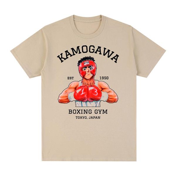 T-shirts pour hommes Hajime No Ippo Vintage T-shirt Coton Hommes T-shirt TEE TSHIRT Femmes TopsMen's