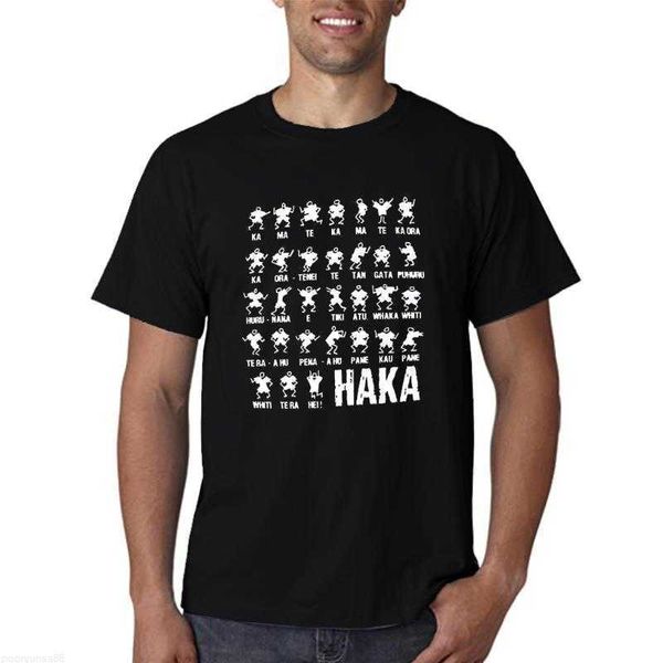 Camisetas para hombre Haka Action Silhouette Hombres Mujeres Nueva Zelanda All Tshirt Top Black Funny Rugby Cool Casual Pride T Shirt Hombres Unisex Nuevo