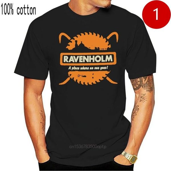 T-shirts pour hommes Half Life 2 T-Shirt pour hommes-Ravenholm A Place Where No One Goes Logo Tee Shirt Street Wear Fashion