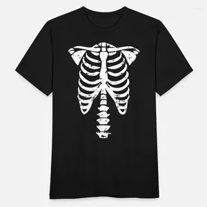 Heren T-shirts Halloween Botten Kostuum T-shirts Skelet Print Mannen Vrouwen Katoenen Shirt Mode Streetwear Harajuku Unisex Tees Tops Kleding