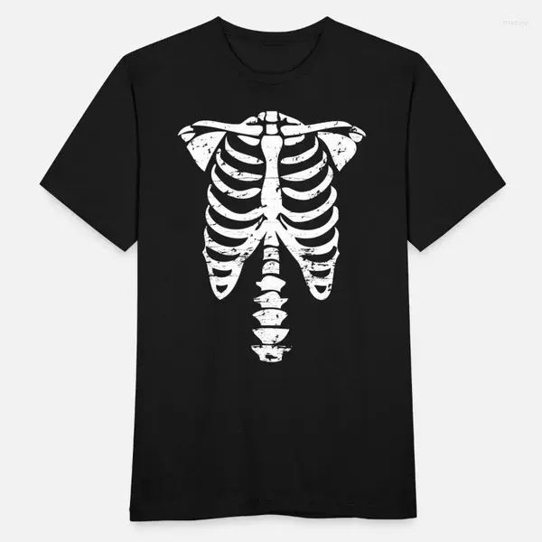 Camisetas para hombre Disfraz de huesos de Halloween Camisetas con estampado de esqueleto Hombres Mujeres Camisa de algodón Moda Streetwear Harajuku Camisetas unisex Tops Ropa