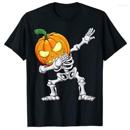 Heren T-shirts Halloween Boys Deping Skeleton Scary Pumpkin Jack O Lantern T-Shirt Grafische T-shirt