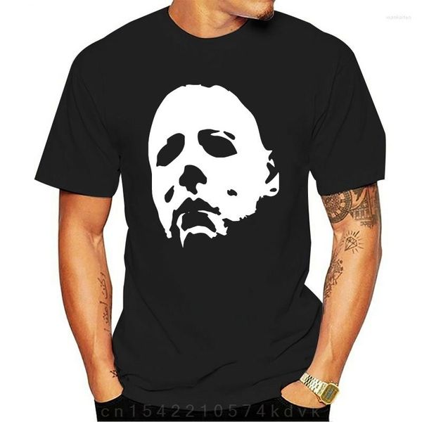 Camisetas de hombre Halloween - Michael Myers camiseta algodón 2023 moda manga corta camiseta negra