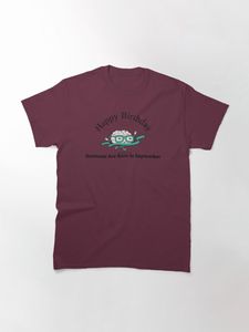 T-shirts voor heren gelukkige verjaardag genieën zijn in september klassieke t-shirt