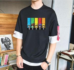 Hommes t-shirts Harajuku Anime impression T-shirt unisexe Manga Streetwear décontracté à manches courtes adolescents Cosplay dessin animé chemise