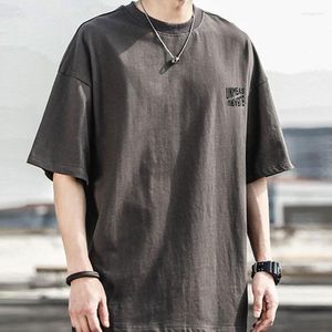 T-shirts pour hommes Harajuku Casual T-shirts pour hommes Lettrage avant et arrière Imprimer Simplicité Mode Jogger Hommes T-shirt Lâche Vêtements confortables