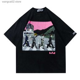 T-shirts pour hommes Harajuku Fée Grunge Vintage Vêtements Hommes Y2k Graphique T-shirts Surdimensionné Anime Streetwear Unisexe Hip Hop Homme T-shirt Coton Top T230621