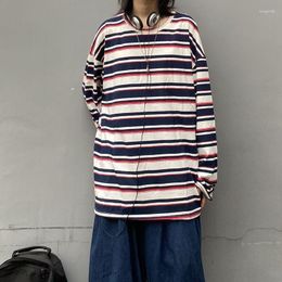 T-shirts pour hommes Harajuku Japan Style Brief Striped Men T-Shirt Neutral -Sale Round Neck Unisex Clothes All-Match Hip Hop Streetwear