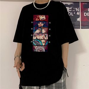 T-shirts pour hommes Harajuku Jujutsu Kaisen Eyes Anime T-shirt imprimé Hommes Femmes Vêtements graphiques Unisexe Tops Cool T-shirts à manches courtes Hip Hop Chemise
