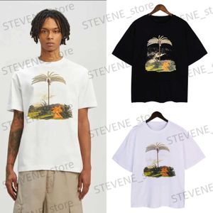 T-shirts pour hommes Harajuku Mens Angel Tropics T-shirt surdimensionné en coton T-shirt court Slved Strtwear Tops décontractés Ts T240325