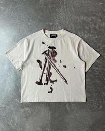 Camisetas para hombre Harajuku con estampado de uñas, camisa de gran tamaño para mujer, ropa de calle con gráfico Grunge Pro Choice, camisetas góticas Y2k, ropa para hombre