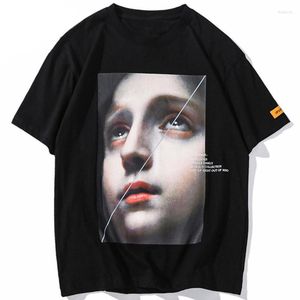 Camisetas para hombre, camiseta Harajuku, ropa de calle para hombre, camisetas divertidas con estampado de niña pequeña, camisetas de algodón de manga corta 2023, camiseta urbana de Hip Hop