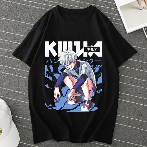 Camisetas para hombre, ropa de calle Harajuku, camisetas con estampado gráfico de dibujos animados japoneses para mujer, camisetas informales holgadas de manga corta de gran tamaño, camisetas