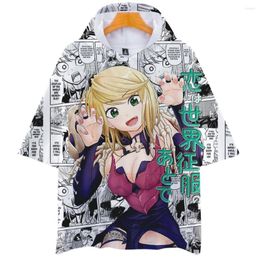 Camisetas para hombre Estilo Harajuku Amor después de la dominación mundial 3D Camiseta con capucha de verano para mujer Camiseta de manga corta Camiseta