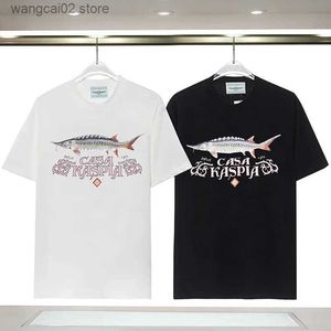 T-shirts hommes Harajuku Summer New Casa 3D Lettre Imprimer T-shirt Haute Qualité Hommes Femmes Coton Mode T Hommes Vêtements T240401