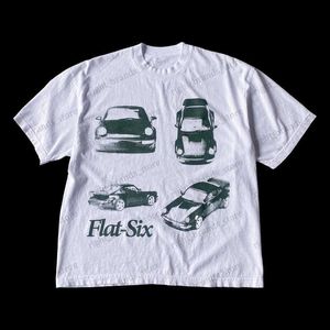 T-shirts hommes Harajuku Summer Y2K T-shirt Homme Plus Taille Rétro Voiture Graphique Imprimer Col Rond T-shirt À Manches Courtes Casual Couple Top T240117