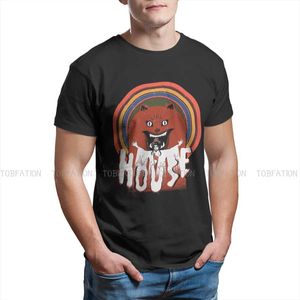 T-shirts masculins Hausu Fashion Polyester Tshirts Cat le retour de Vampurr Hallown Men Graphic Tops T-shirt o Neck T240425