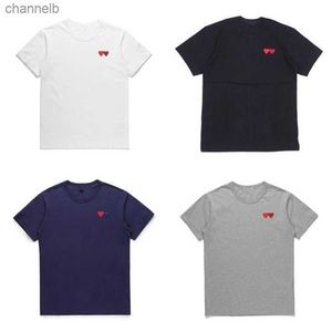 Camisetas de hombre (Tener ojos) Pareja de moda Se adapta a la camiseta Bordado casual Amor-Corazón Camiseta dulce Trajes de verano para hombre y mujer 220408 L230518