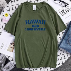 T-shirts pour hommes Hawaii 1996 I Run Myself Impression de haute qualité T-shirts Homme Coton Rétro T-shirt Classique Marque Tops Unique S-Xxxl Hommes