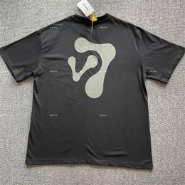 Camisetas de hombre de tela pesada VUJADE CASE STUDY T-shirt Black Oversized Top Tees manga corta