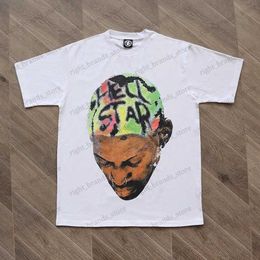 T-shirts pour hommes Hell As Star Dios Bad Boy Tee Ins célèbre visage avec couleur camouflage cheveux coton de haute qualité T240117