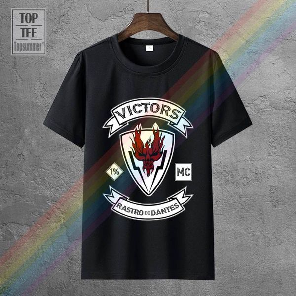 T-shirts pour hommes Hell Ride - Victors Mc T-shirts Horror Skull T-shirts Rétro Coton Top Sexy Tee-Shirt Gothique Drôle Chemise