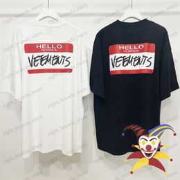 T-shirts pour hommes Hello My Name Is Vetements T-shirt Hommes 1 1 T-shirt femme surdimensionné de haute qualité VTM Tops à manches courtes Tee T230707