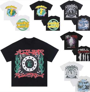 Camisetas para hombres Hellstar Camiseta de algodón Moda Negro Mujer Diseñador Ropa Dibujos animados Gráfico Punk Rock Tops Verano High Street Amantes Streetwear