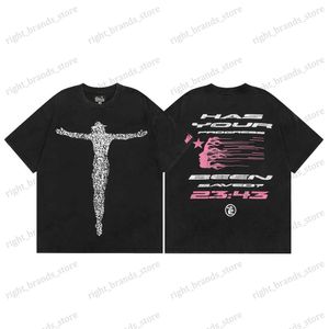 T-shirts pour hommes Hellstar T-shirts surdimensionnés pour femmes Y2K Hip-hop confortable motif imprimé respirant Hellstar T240117