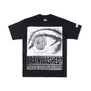 T-shirts masculins Hellstar Studios Eye Letters Fashion Imprimé décontracté T-shirt à manches courtes simples pour hommes et femmes