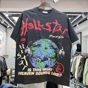 T-shirts hommes Hellstar T-shirt Eagle Imprimer Big Hip Hop Streetwear Couple Robe Hell Star T-shirt Hommes Femmes Top Tee T231214