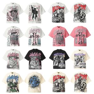 Camisetas masculinas Hellstar Fashion Aop Collection AOP Everson James Star Vintage Camiseta de manga corta para hombres