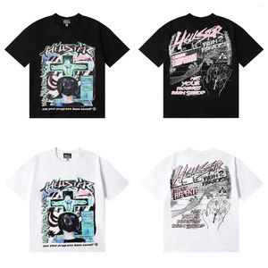 Camisetas para hombres diseñador de camisetas para mujeres Summer Y2K Patrón de impresión de letra Atentable estilo de hip-hop sin aliento