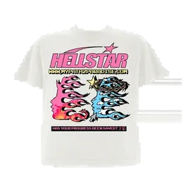 T-shirts pour hommes Hellstar Y2K Chemise Mens Hip Hop Impression graphique en ligne surdimensionnée col rond coton t-shirt gothique à manches courtes Tops 118