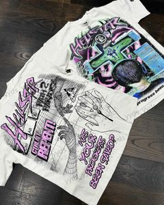 T-shirts voor heren HELLSTAR Y2K T-shirt Heren Hip Hop HELLSTAR Online Grafische print Oversized katoenen t-shirt met ronde hals Gothic Tops met korte mouwen T231122